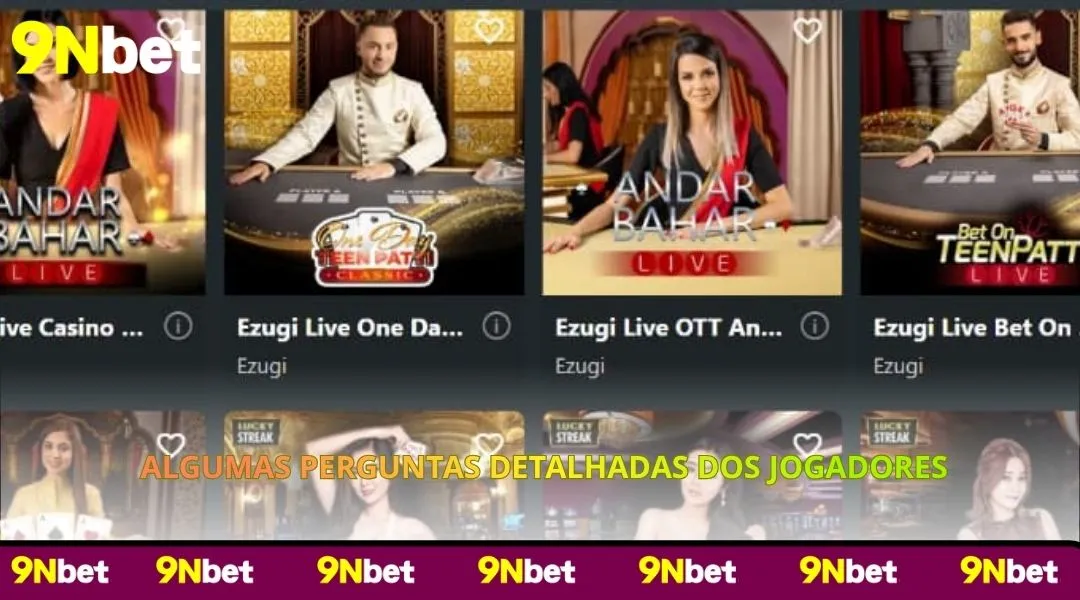 Algumas perguntas detalhadas dos jogadores