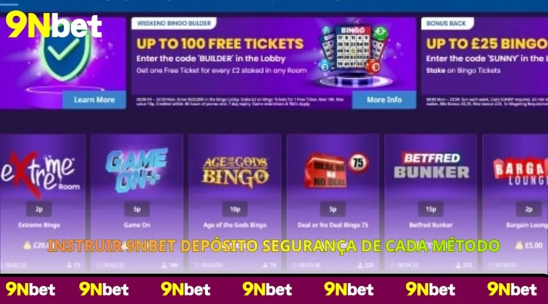 Instruir 9NBET Depósito segurança de cada método