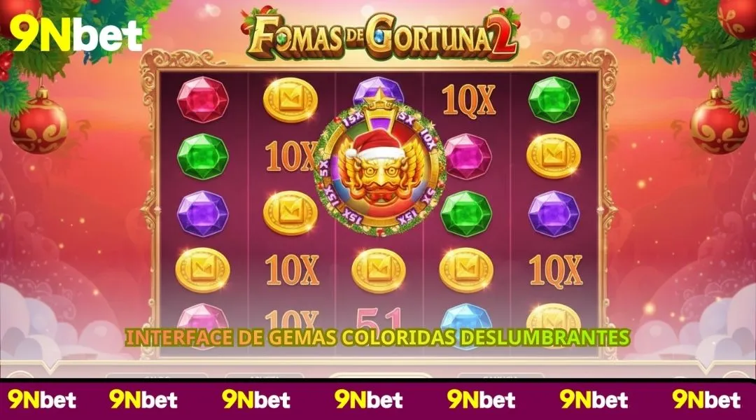 Interface de gemas coloridas deslumbrantes